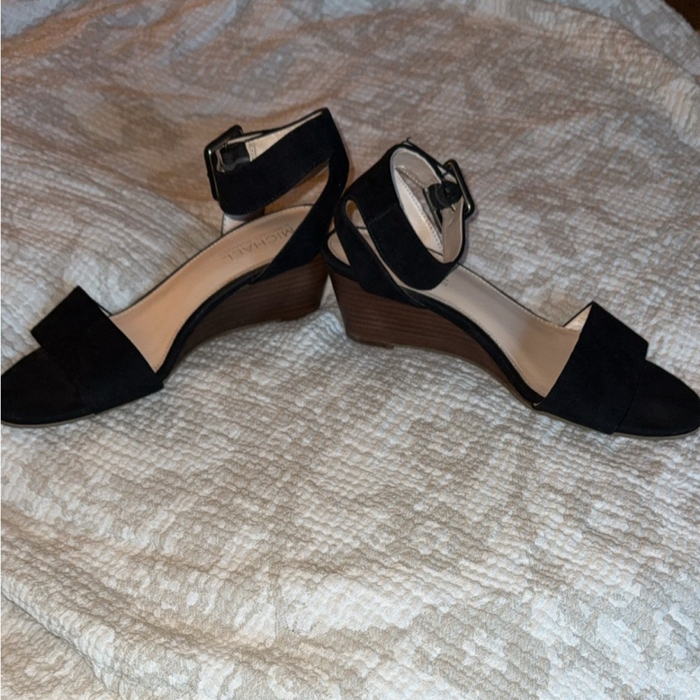 Michael Kors ankle wrap wedge sandals